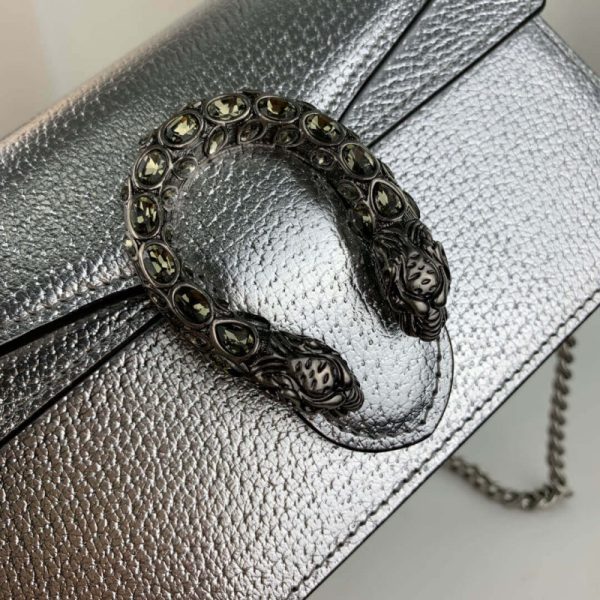 Replica Gucci Dionysus Silver Super Mini Bag 476432 - Image 9