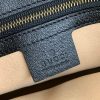 Best Replicas Bags - Black Leather Gucci Replica Top Handle Bag with Double G Logo Shop For Best Louis Vuitton LV Replica Bags With Cheap Price