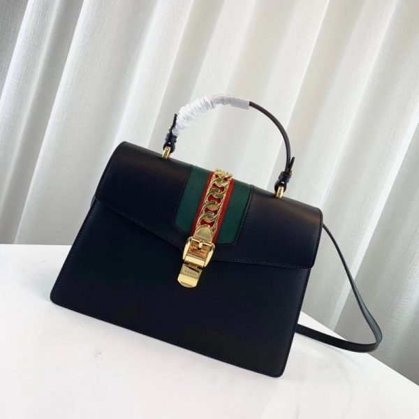Replica Gucci Sylvie Medium Top Handle Bag – Style 431665 - Image 2