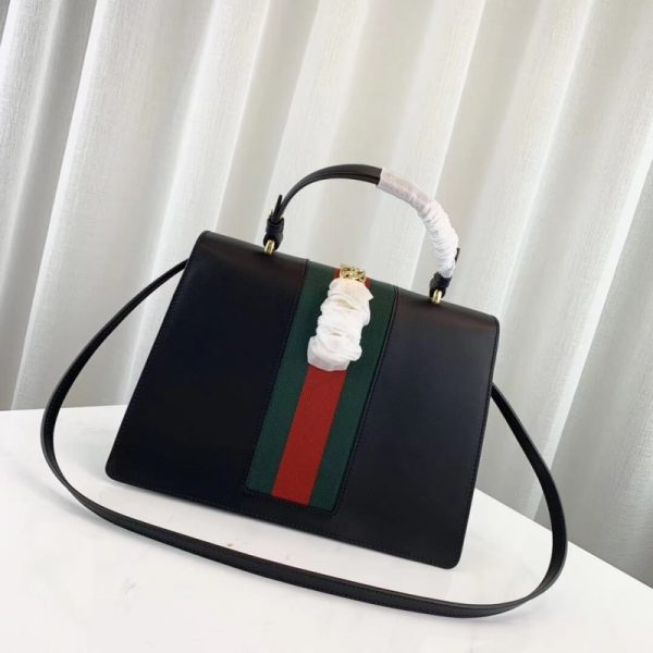 Replica Gucci Sylvie Medium Top Handle Bag – Style 431665 - Image 3