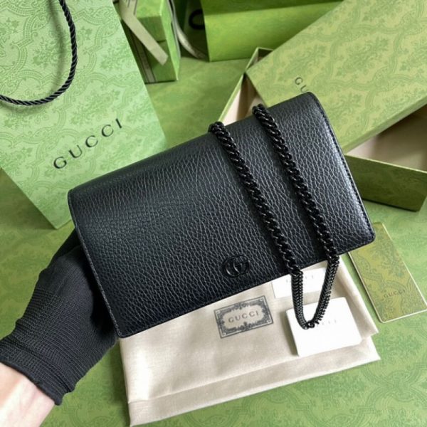 Gucci GG Marmont Mini Chain Bag – Textured Leather Replica - Image 3