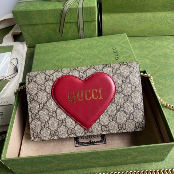 Replica Gucci Valentine's Chain Card Case Wallet - 648948 - Image 3