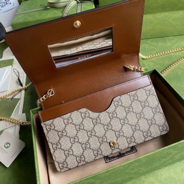 Replica Gucci Valentine's Chain Card Case Wallet - 648948 - Image 8