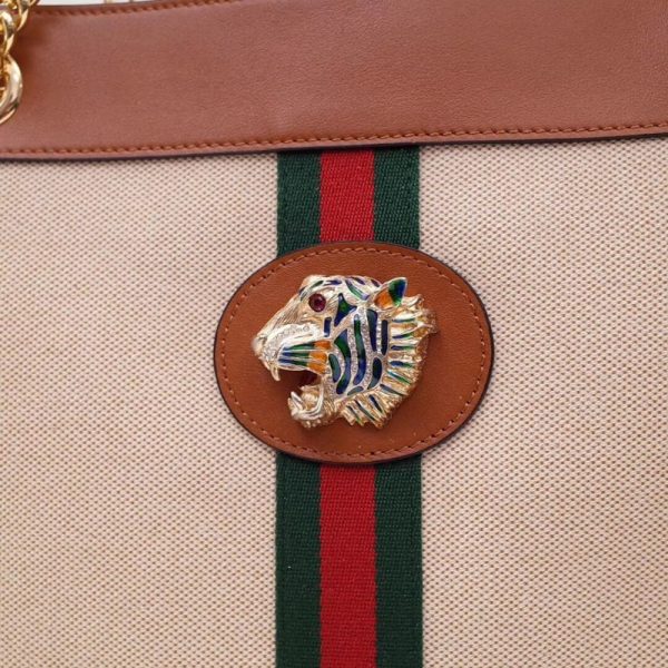 Vintage Gucci Rajah GG Tweed Large Tote Replica Bag - Image 3