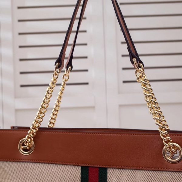Vintage Gucci Rajah GG Tweed Large Tote Replica Bag - Image 4