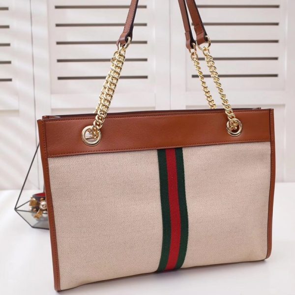 Vintage Gucci Rajah GG Tweed Large Tote Replica Bag - Image 5
