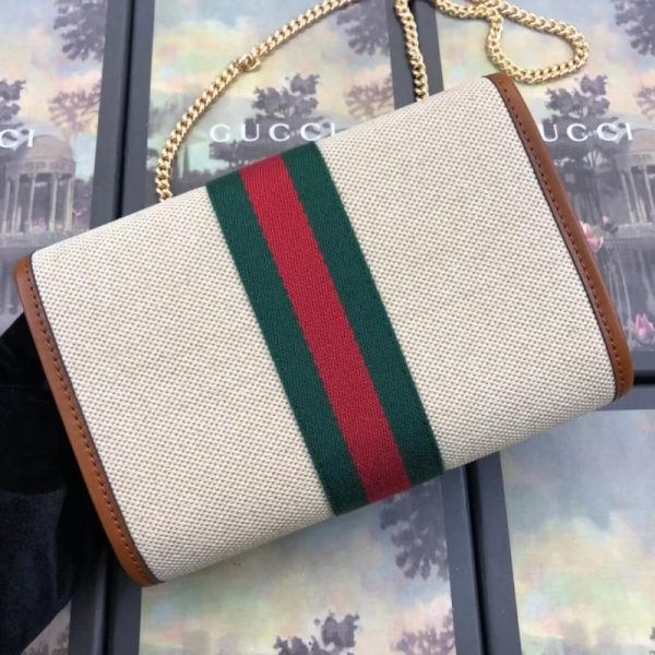 Vintage Gucci Canvas Rajah Mini Replica Bag - Beige 573797 - Image 2