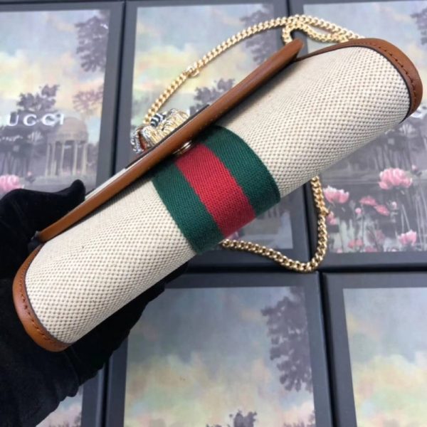 Vintage Gucci Canvas Rajah Mini Replica Bag - Beige 573797 - Image 3