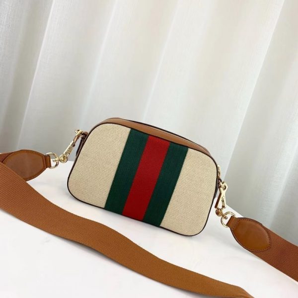 Vintage Canvas Gucci Shoulder Bag 575073 - Beige Replica - Image 3