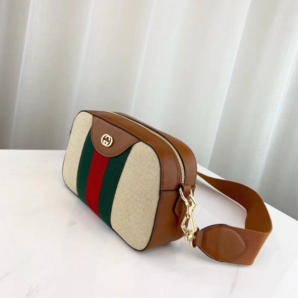 Vintage Canvas Gucci Shoulder Bag 575073 - Beige Replica - Image 4