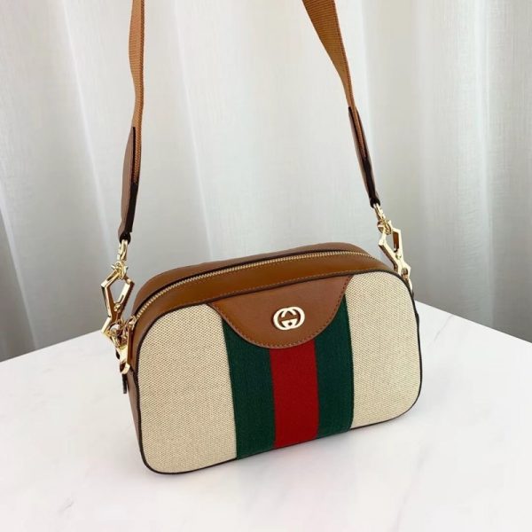 Vintage Canvas Gucci Shoulder Bag 575073 - Beige Replica - Image 6