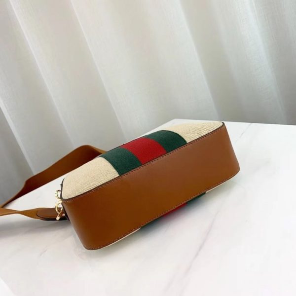 Vintage Canvas Gucci Shoulder Bag 575073 - Beige Replica - Image 7