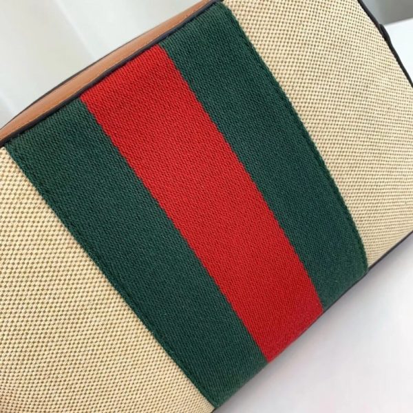 Vintage Canvas Gucci Shoulder Bag 575073 - Beige Replica - Image 9