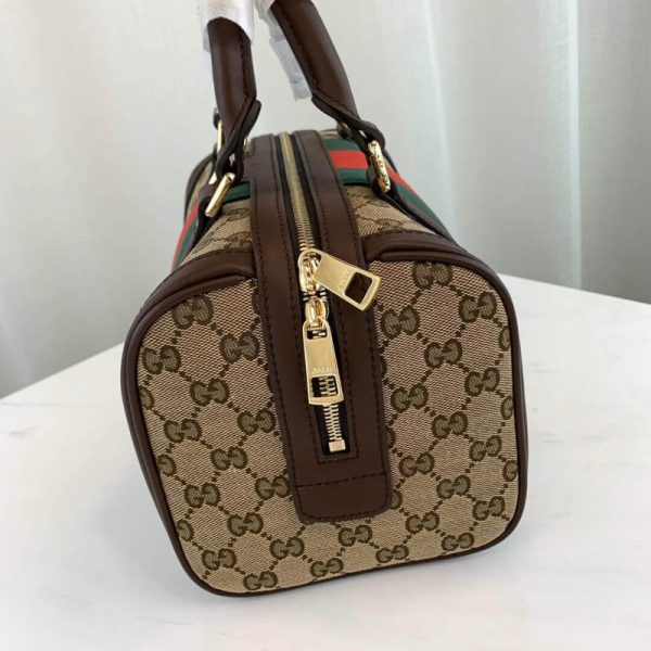 Replica Gucci Vintage Web GG Boston Bag in Coffee - 269876 - Image 6