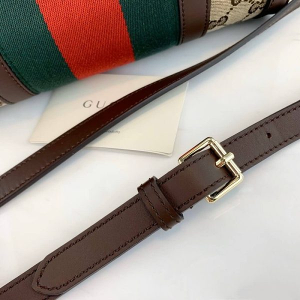 Replica Gucci Vintage Web GG Boston Bag in Coffee - 269876 - Image 7
