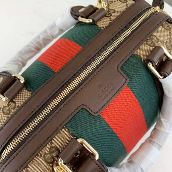 Replica Gucci Vintage Web GG Boston Bag in Coffee - 269876 - Image 10
