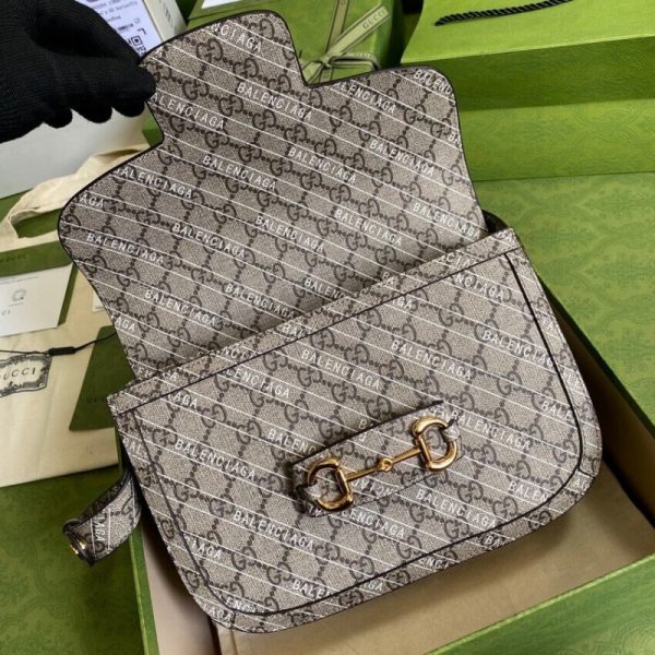 Gucci x Balenciaga Horsebit 1955 Replica Shoulder Bag - Image 7