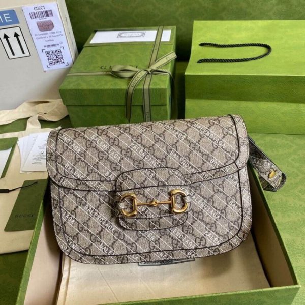 Gucci x Balenciaga Horsebit 1955 Replica Shoulder Bag