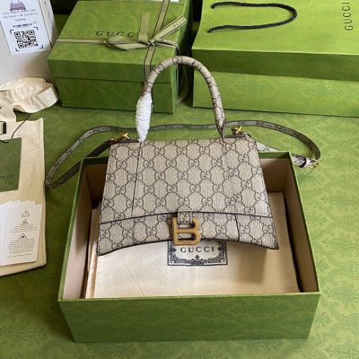 Replica Gucci x Balenciaga Hourglass Small Top Handle Bag
