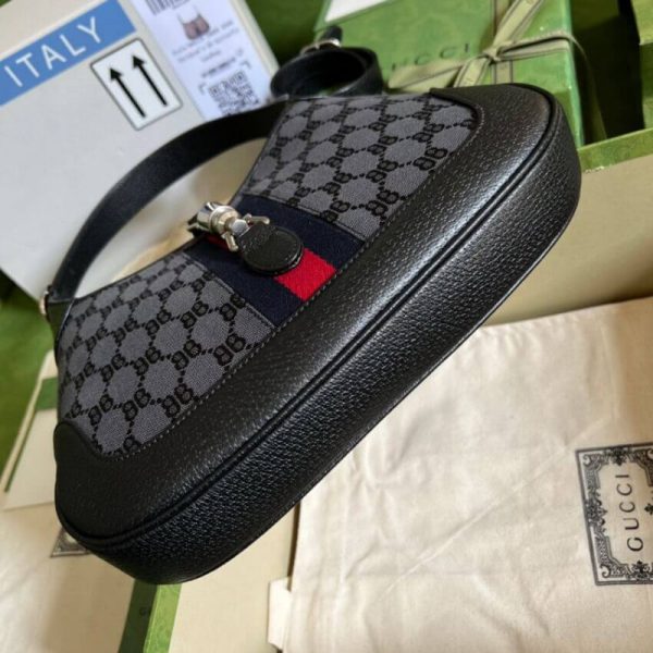 Replica Gucci x Balenciaga Jackie 1961 Black Hobo Bag - Image 3