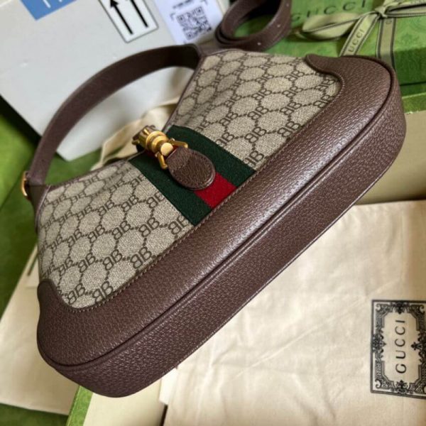 Replica Gucci x Balenciaga Jackie 1961 Hobo Bag - Coffee - Image 3