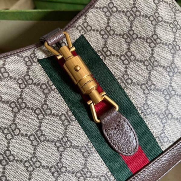 Replica Gucci x Balenciaga Jackie 1961 Hobo Bag - Coffee - Image 5