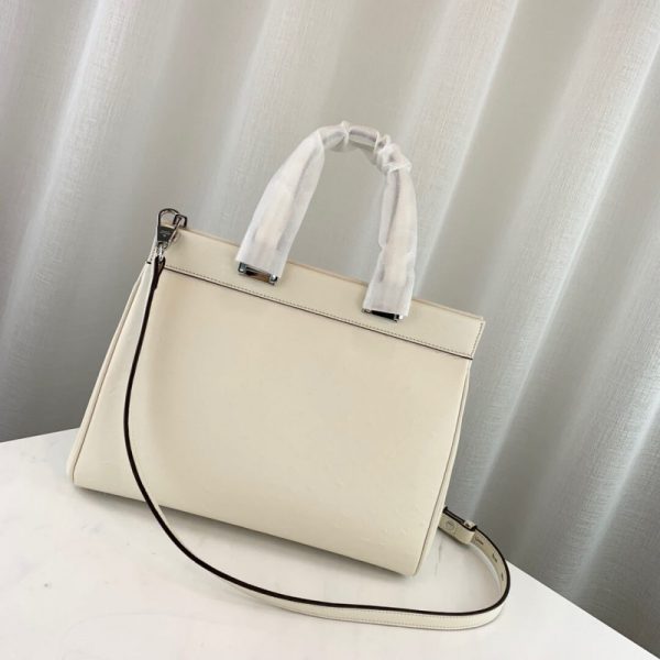 Gucci Zumi Replica White Ostrich Leather Top Handle Bag - Image 3