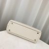Best Replicas Bags - Gucci Zumi Replica White Ostrich Leather Top Handle Bag Shop For Best Louis Vuitton LV Replica Bags With Cheap Price