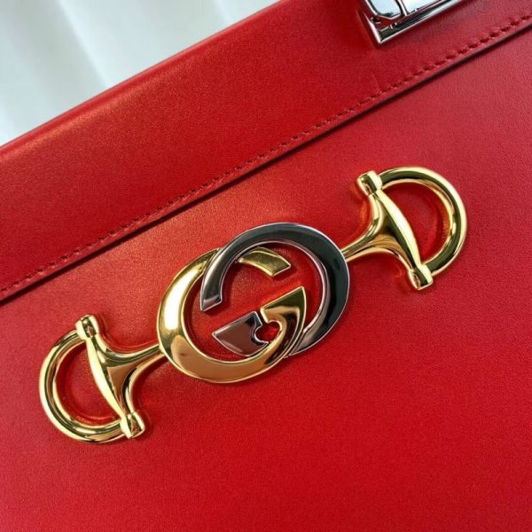 Replica Gucci Zumi Leather Medium Top Handle Bag 564714 - Image 7