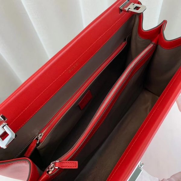 Replica Gucci Zumi Leather Medium Top Handle Bag 564714 - Image 9
