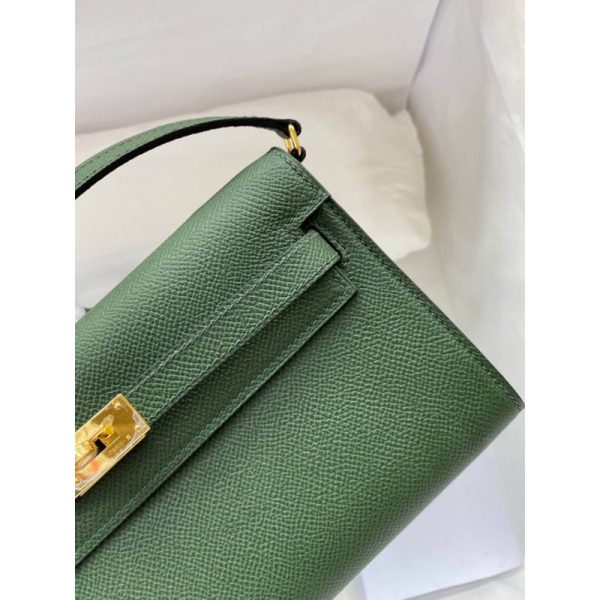 Replica Hermes Kelly Wallet To Go WOC Army Green - Image 3