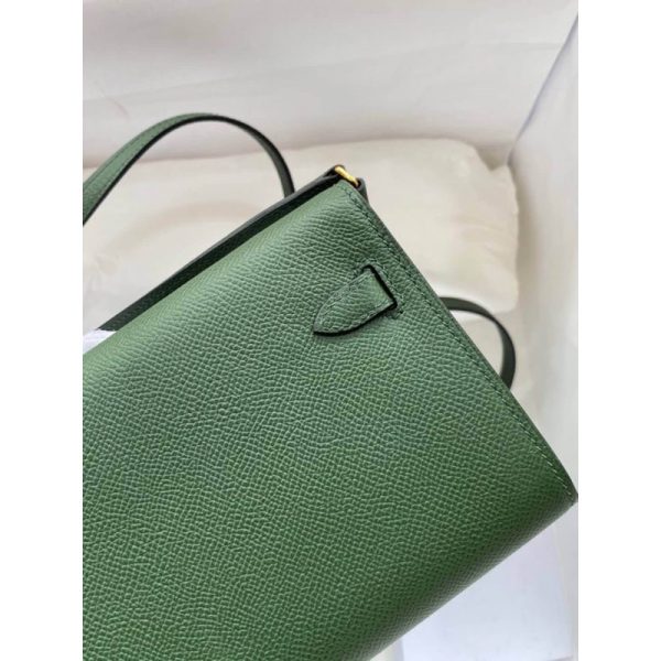 Replica Hermes Kelly Wallet To Go WOC Army Green - Image 4