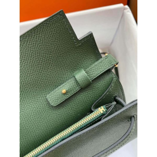 Replica Hermes Kelly Wallet To Go WOC Army Green - Image 6