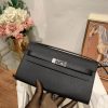 Best Replicas Bags - Hermes Kelly Wallet To Go Woc Replica - Black, Stylish Compact Design Shop For Best Louis Vuitton LV Replica Bags With Cheap Price