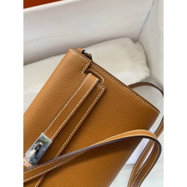 Hermes Kelly Wallet To Go Replica - Brown - Image 3