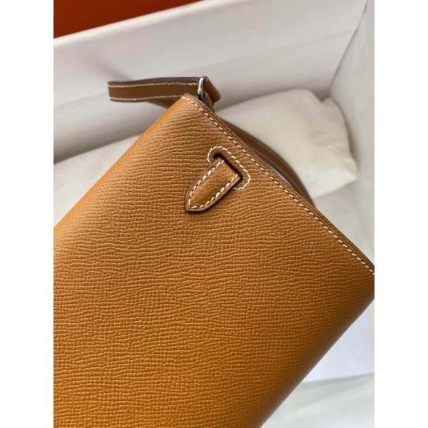 Hermes Kelly Wallet To Go Replica - Brown - Image 4