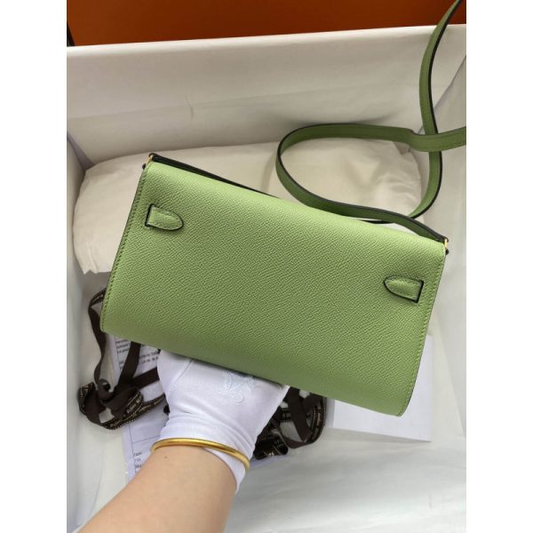 Replica Hermes Kelly Wallet To Go in Green, WOC 499041 - Image 2
