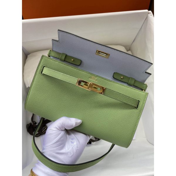 Replica Hermes Kelly Wallet To Go in Green, WOC 499041 - Image 5