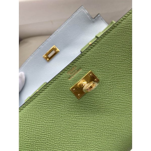 Replica Hermes Kelly Wallet To Go in Green, WOC 499041 - Image 7