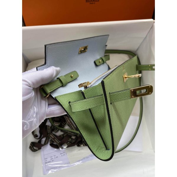 Replica Hermes Kelly Wallet To Go in Green, WOC 499041 - Image 8