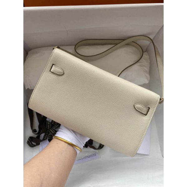 Replica Hermès Kelly Wallet To Go WOC in Off-White – Style 499041 - Image 2