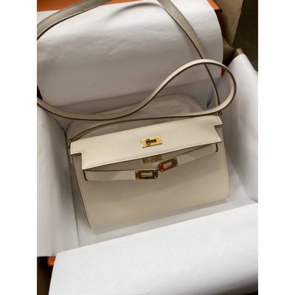 Replica Hermès Kelly Wallet To Go WOC in Off-White – Style 499041 - Image 9