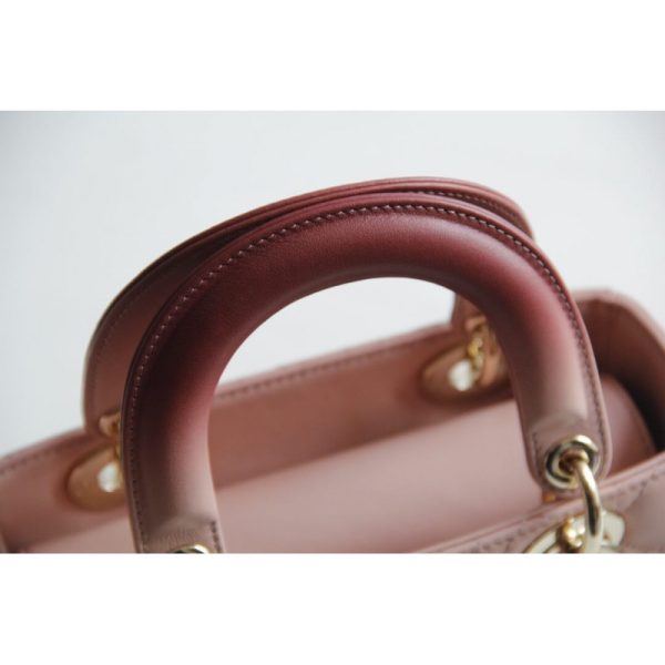 Replica Pink Gradient Lady Dior Lambskin Bag M0538 - Image 11