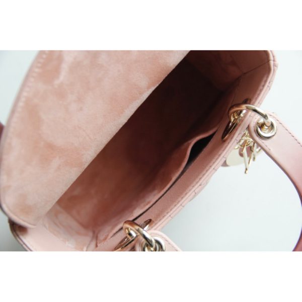 Replica Pink Gradient Lady Dior Lambskin Bag M0538 - Image 12