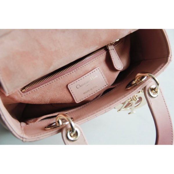 Replica Pink Gradient Lady Dior Lambskin Bag M0538 - Image 13