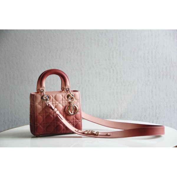 Replica Pink Gradient Lady Dior Lambskin Bag M0538 - Image 4