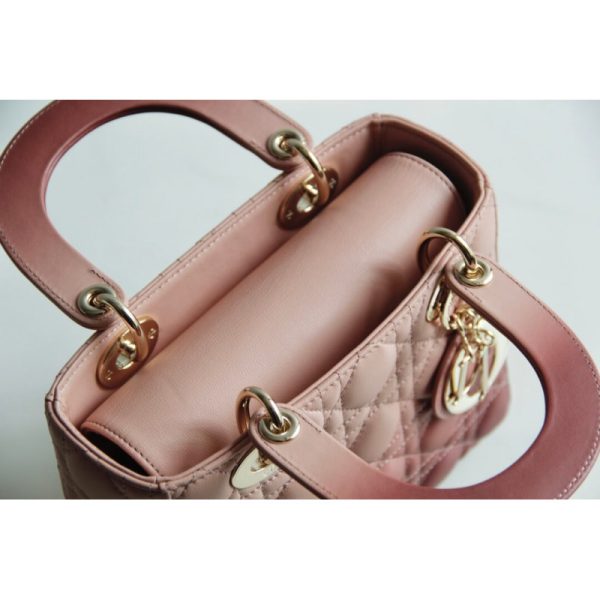 Replica Pink Gradient Lady Dior Lambskin Bag M0538 - Image 10