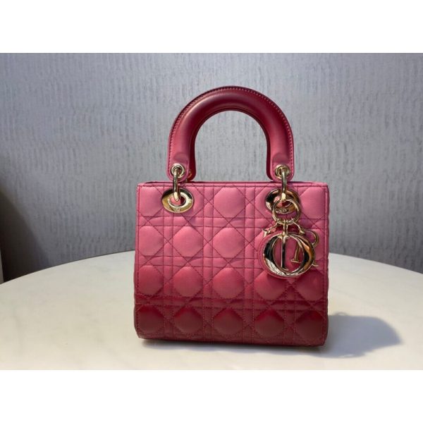 Lady Dior My Abcdior Bag - Strawberry Pink Gradient Lambskin - Image 2