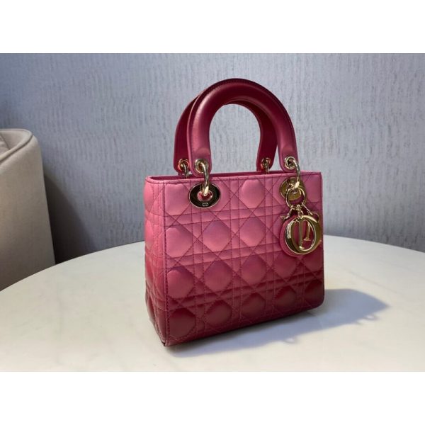 Lady Dior My Abcdior Bag - Strawberry Pink Gradient Lambskin - Image 3