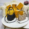 Best Replicas Bags - Replica LV Grey/Beige Leather Bagatelle M46112 Bag Shop For Best Louis Vuitton LV Replica Bags With Cheap Price